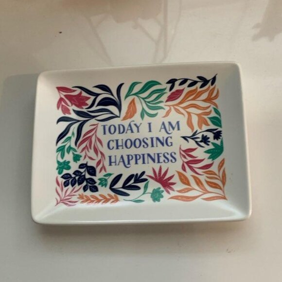 Paper Source Today I Am Choosing Happiness trinket tray - Picture 1 of 5